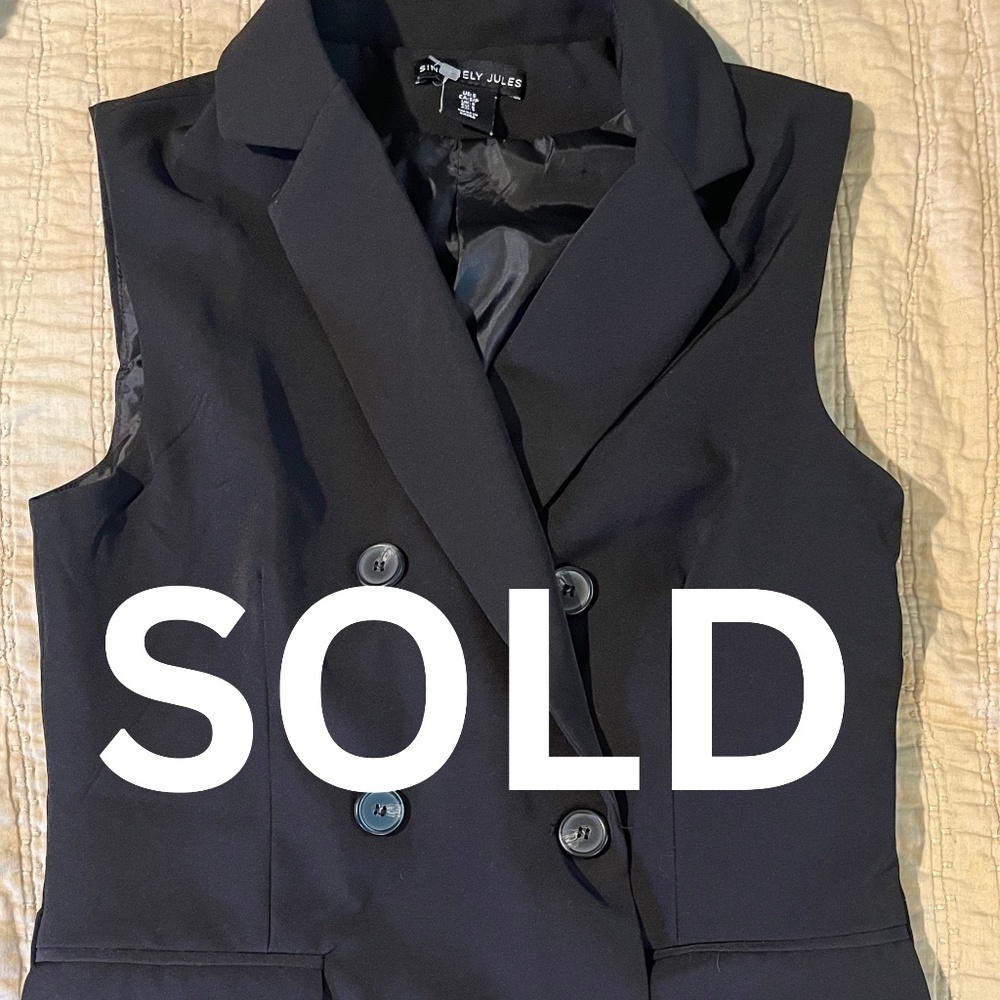 Sincerly Jules Vest Dress Size S Black